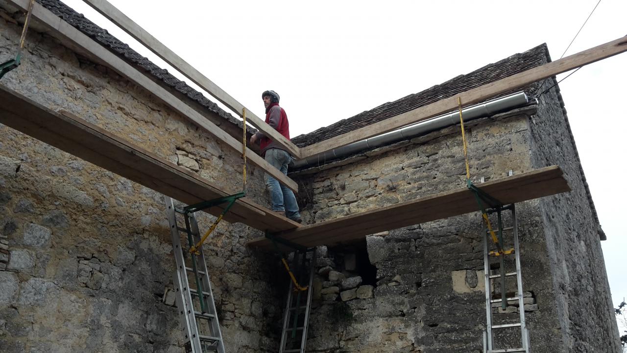 Mise en place de la gouttière