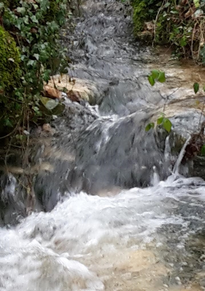 Le chenal de la source coule