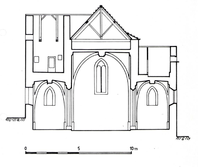 Plan en coupe de l'Eglise